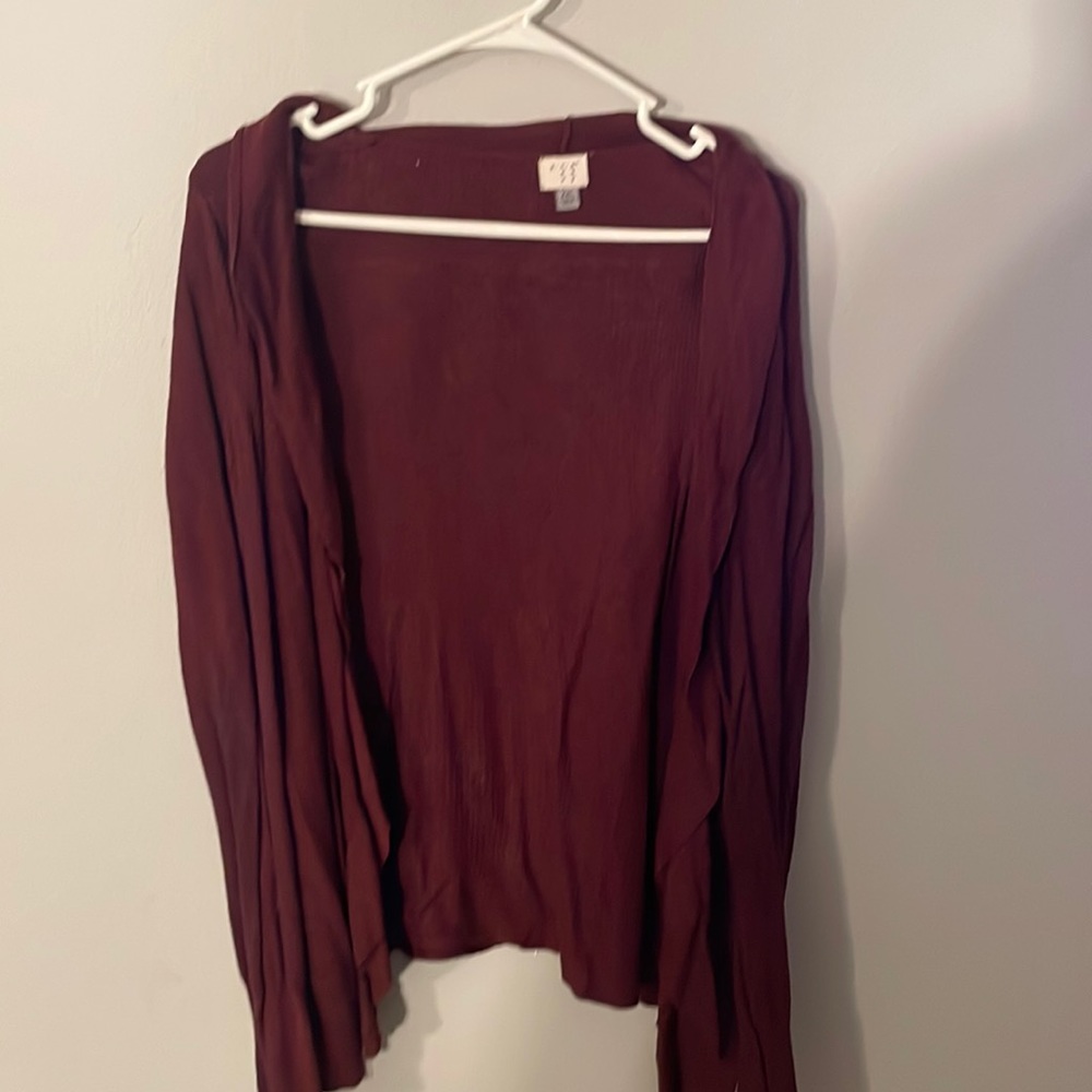 Burgundy cardigan